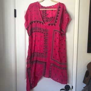Johnny Was Pink Mini Dress XL